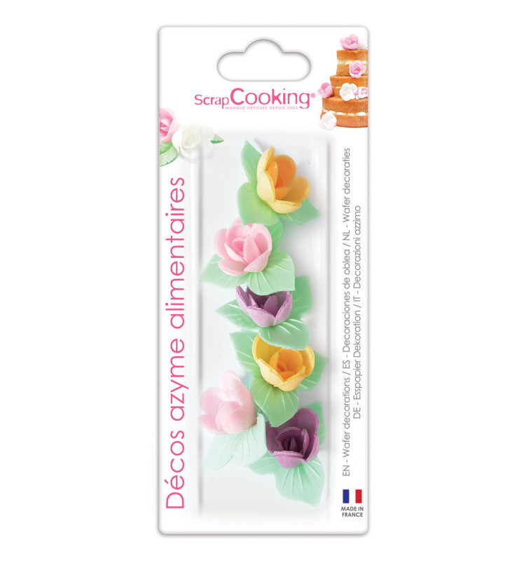 Scrapcooking Fleurs Azyme 6 Mini Roses Corolles