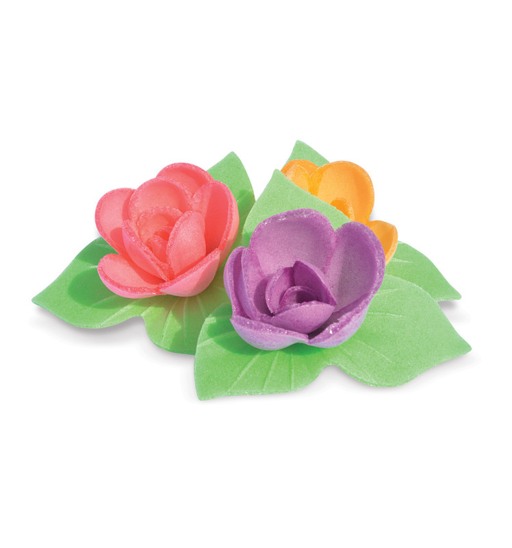 scrapcooking Fleurs azymes 8 mini roses corolles