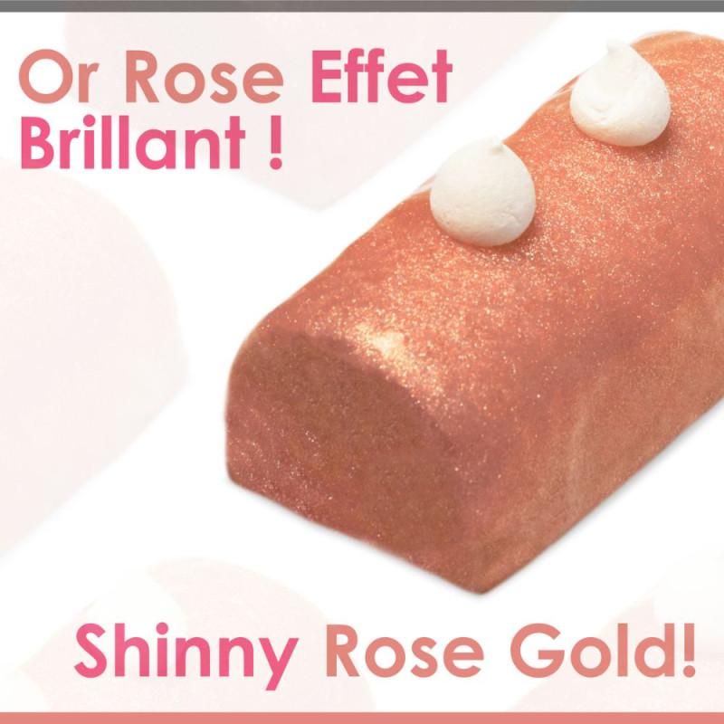 Scrapcooking Glaçage Miroir Or Rose En Poudre