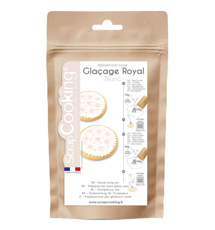 scrapcooking Glaçage royal blanc en poudre