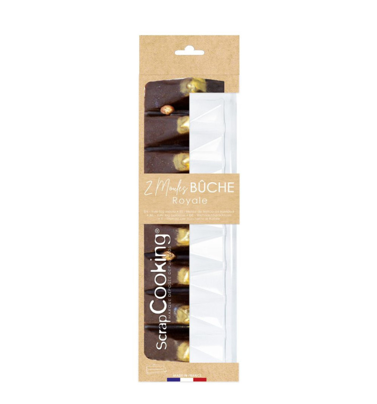 scrapcooking Lot de 2 Moules bûche "Royale" 30cm
