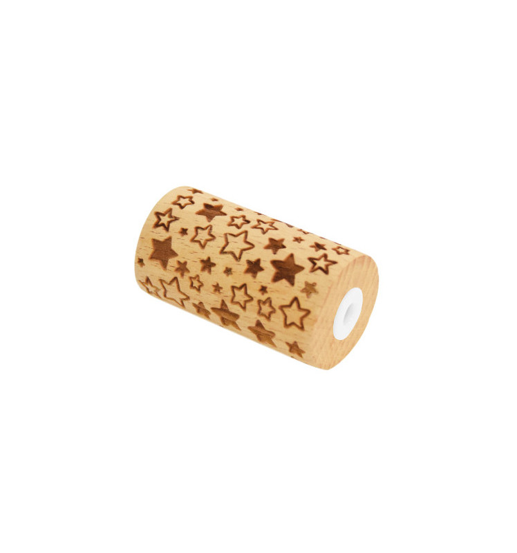 Scrapcooking Mini Rouleau Bois Empreinte Étoile