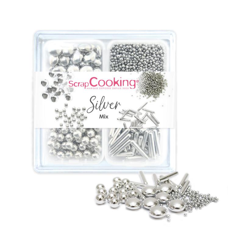 Scrapcooking Mix Décors Sucrés Argent Silver