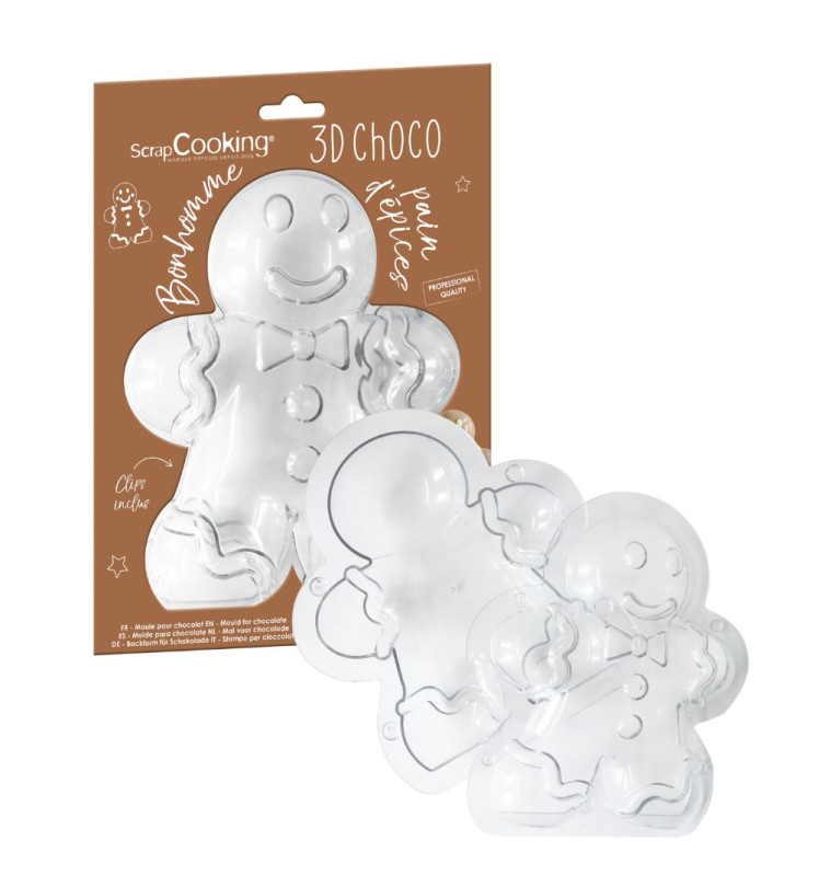 scrapcooking Moule 3D choco bonhomme pain d'épices