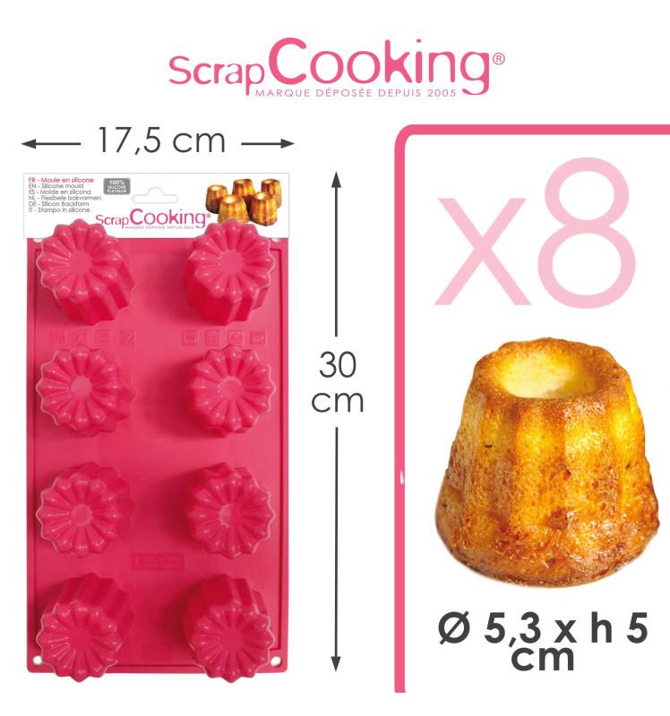 Scrapcooking Moule à Gâteaux Silicone 8 Cannelés