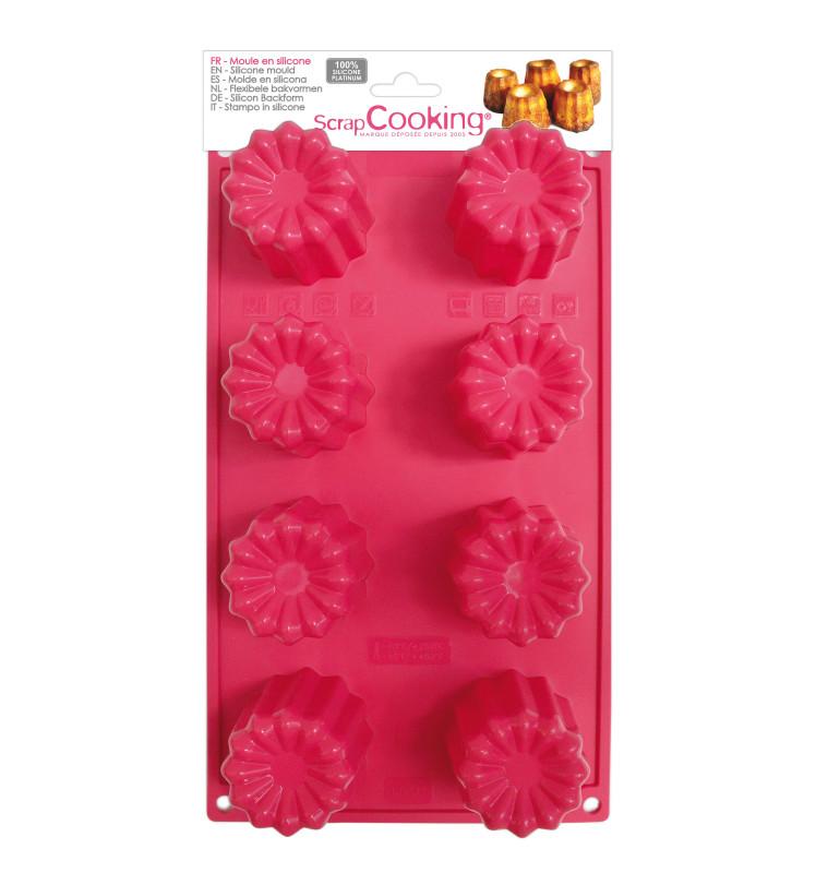 scrapcooking Moule à gâteaux silicone 8 cannelés