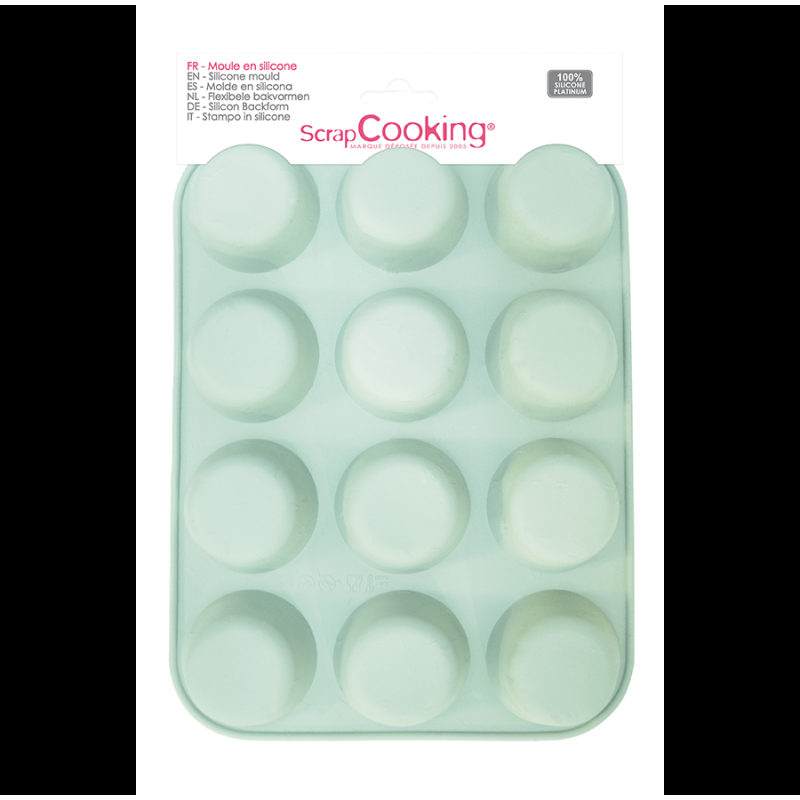 Scrapcooking Moule Silicone 12 Muffins