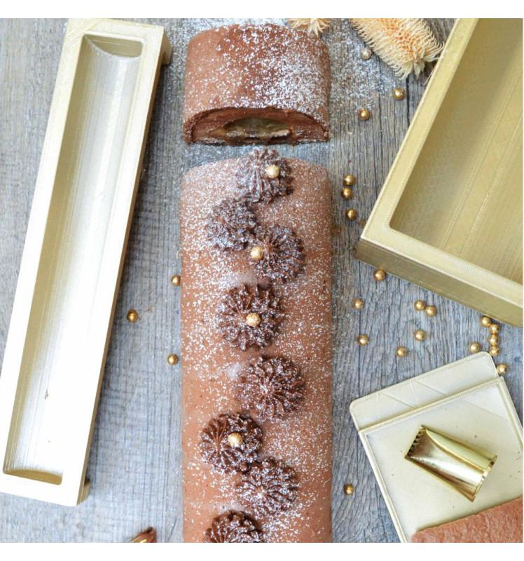 Scrapcooking Moule Silicone Insert Bûche 25cm