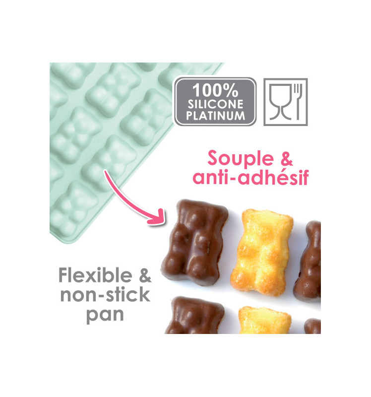 Scrapcooking Moule Silicone Oursons Guimauve X 12