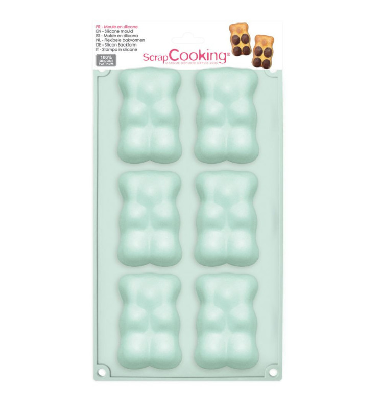 scrapcooking Moule silicone oursons guimauve x 6