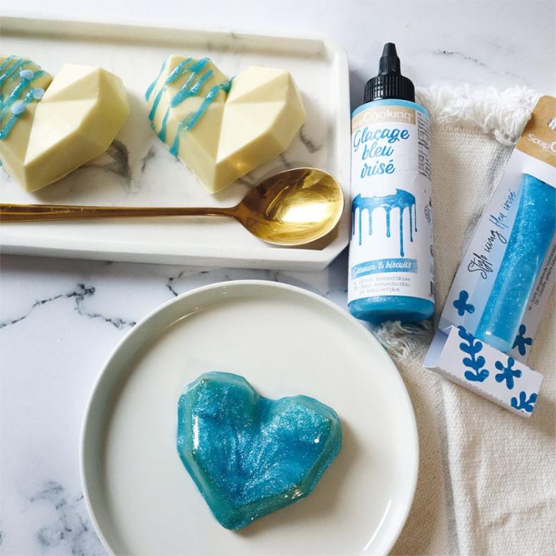 Scrapcooking Nappage Drip Cake Bleu Irisé 140g