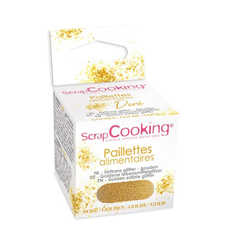 scrapcooking Paillettes alimentaires dorées 5 gr