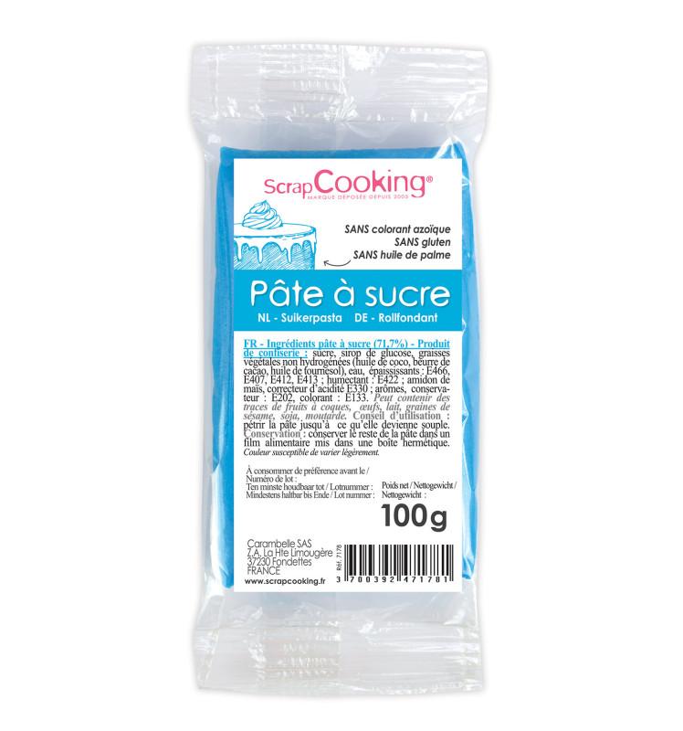 scrapcooking Pâte à sucre bleu 100g