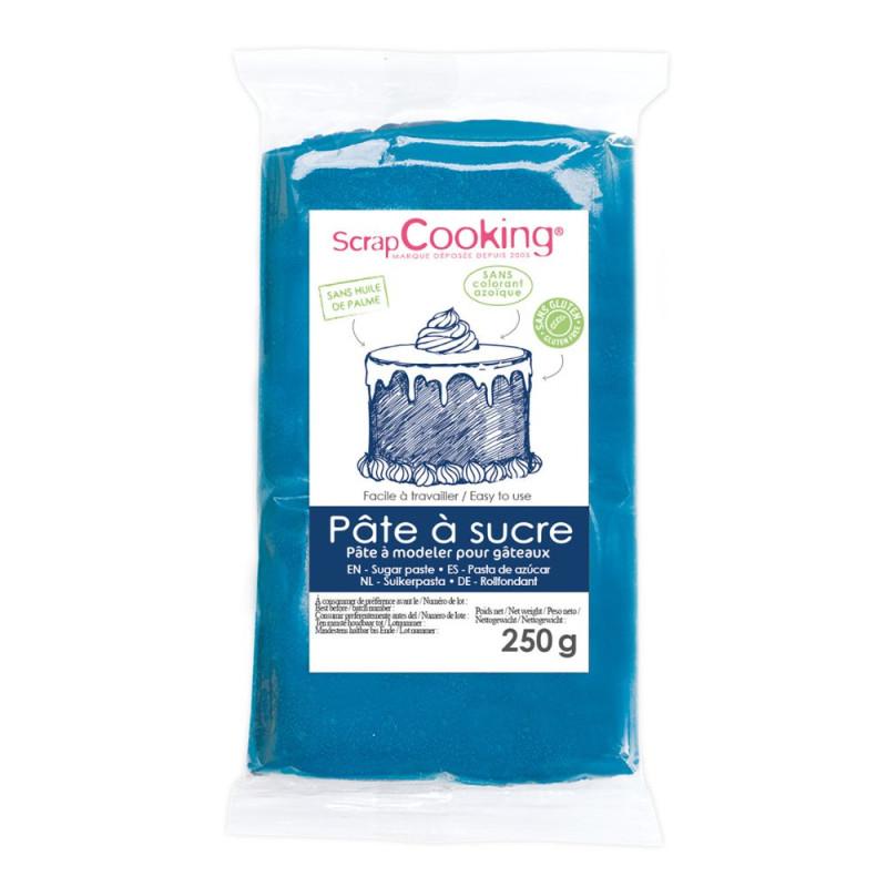 scrapcooking Pâte à sucre bleu foncée 250g