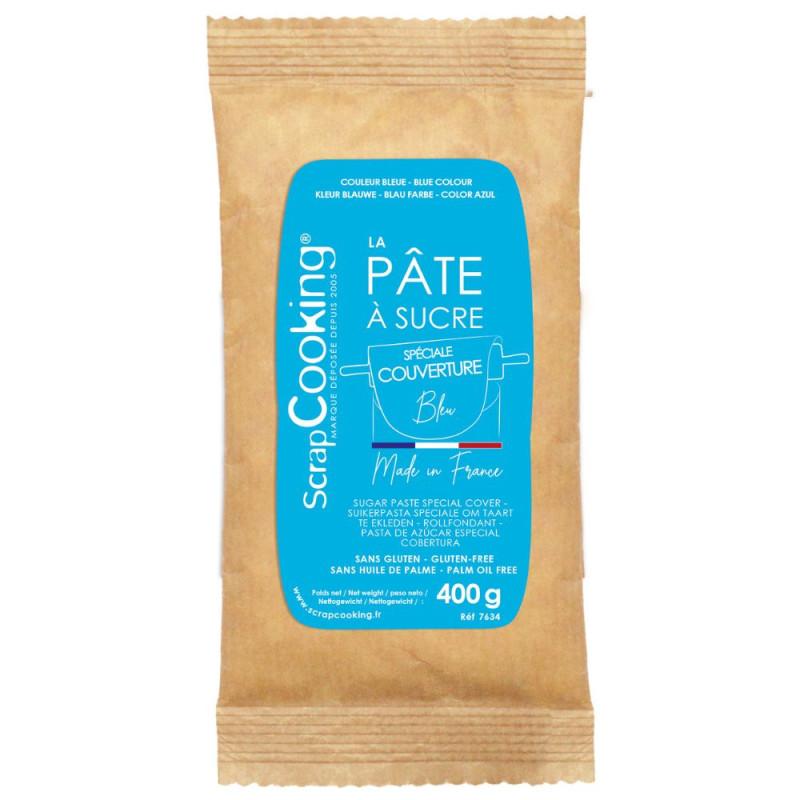 scrapcooking Pâte à sucre de couverture bleu 400g