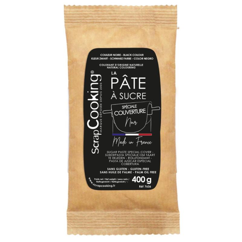 scrapcooking Pâte à sucre de couverture noire 400g