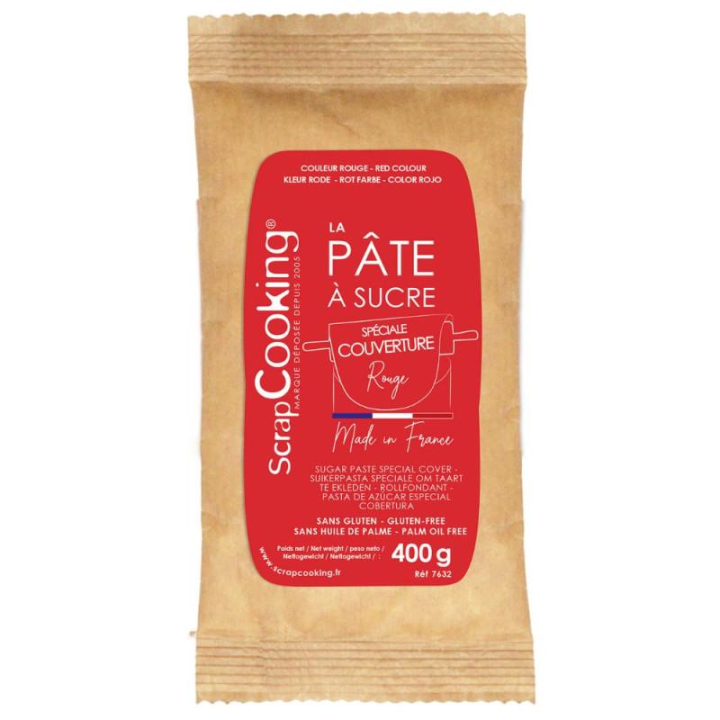 scrapcooking Pâte à sucre de couverture rouge - 400g