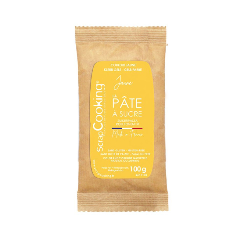 scrapcooking Pâte à sucre jaune 100g