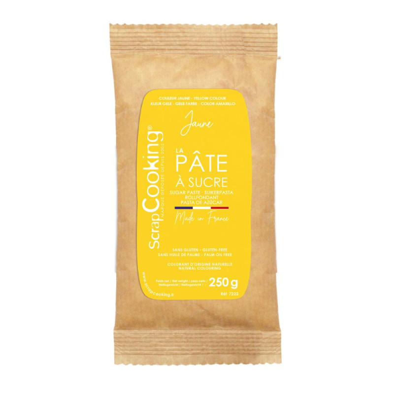 scrapcooking Pâte à sucre jaune 250g
