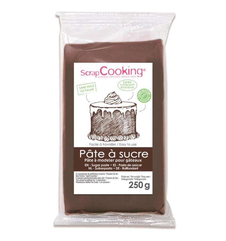 scrapcooking Pâte à sucre marron 250 gr