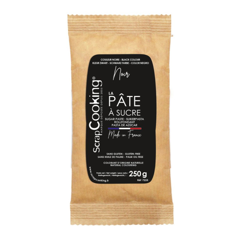 scrapcooking Pâte à sucre noir 250g