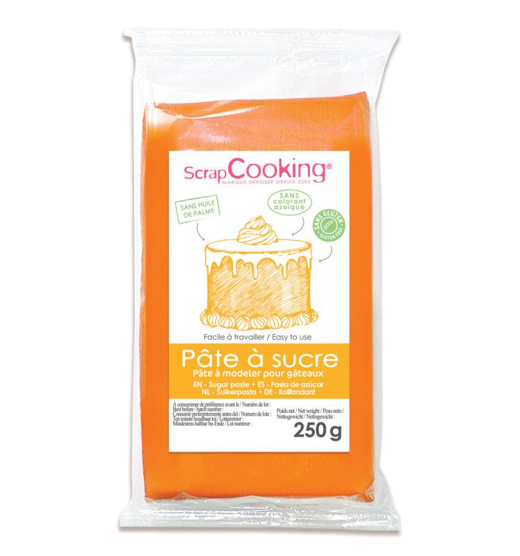 scrapcooking Pâte à sucre orange clair 250g