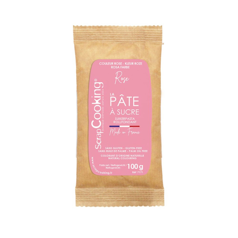 scrapcooking Pâte à sucre rose 100g