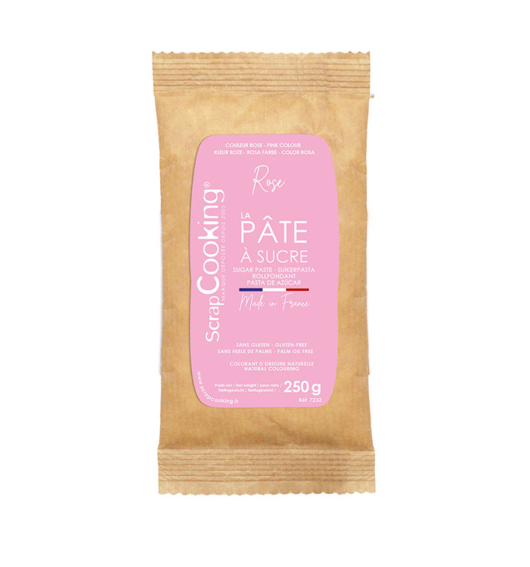 scrapcooking Pâte à sucre rose 250g