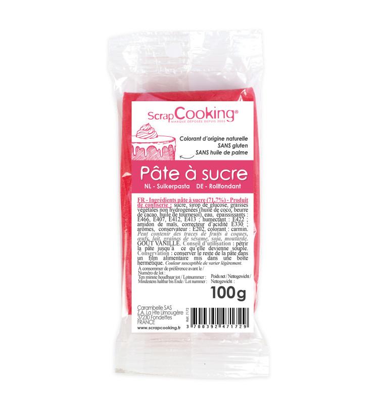 scrapcooking Pâte à sucre rose fuchsia 100g