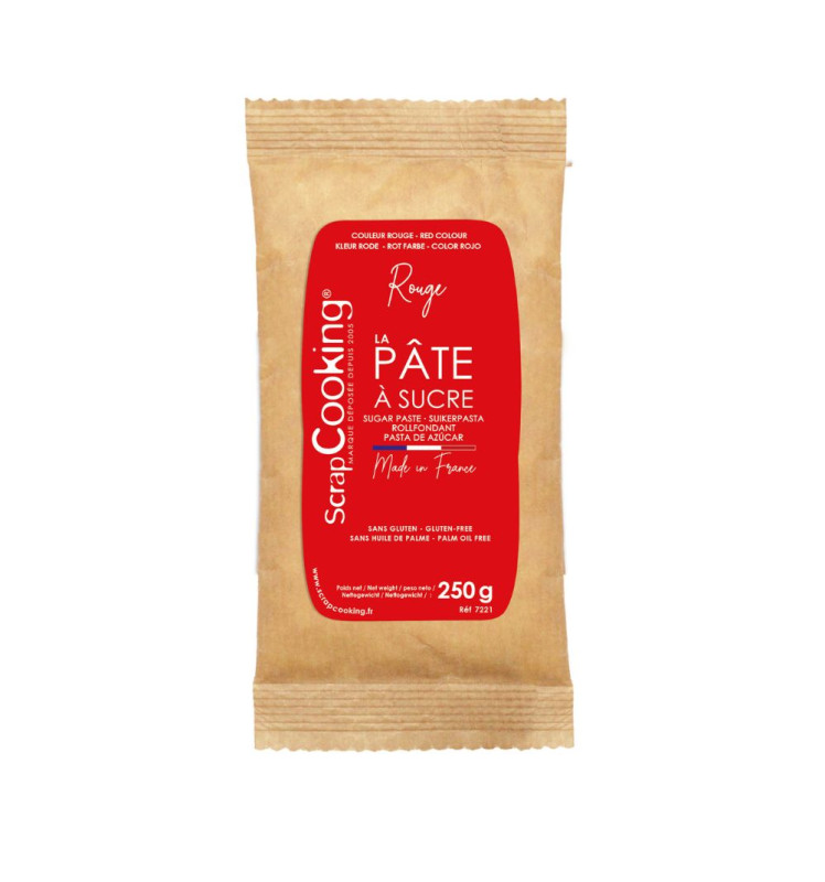 scrapcooking Pâte à sucre rouge 250g