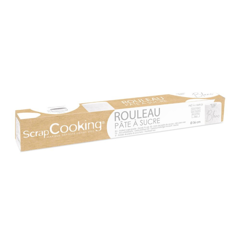 scrapcooking Pâte à sucre rouleau blanc 36 cm