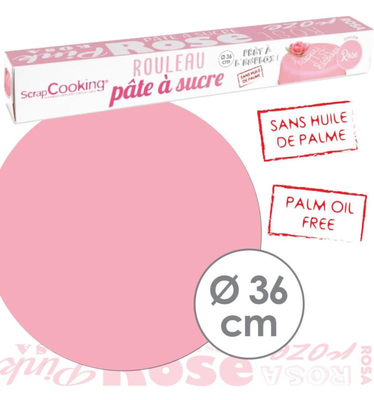 Scrapcooking Pâte à Sucre Rouleau Rose 36 Cm