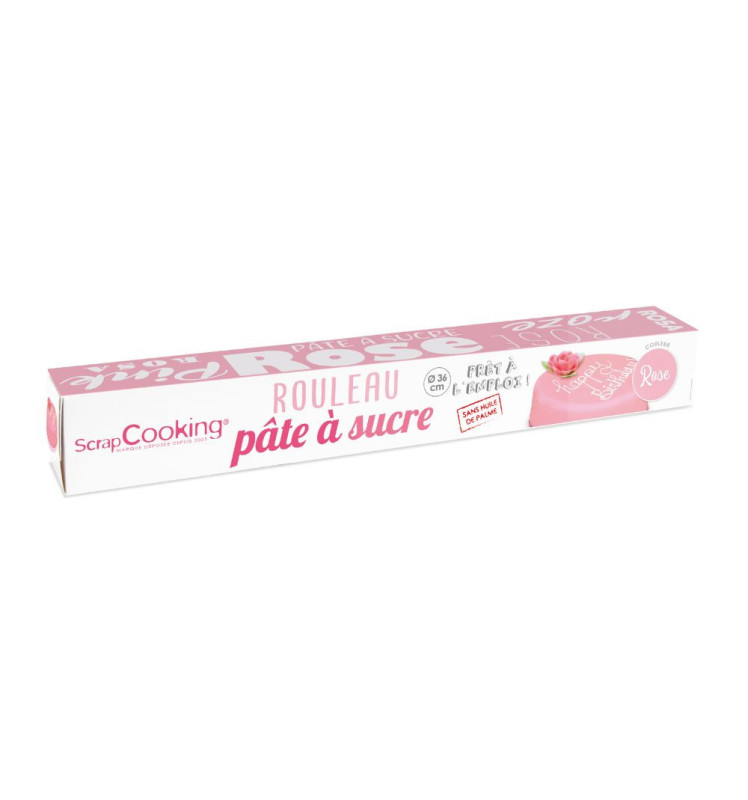 Scrapcooking Pâte à Sucre Rouleau Rose 36 Cm