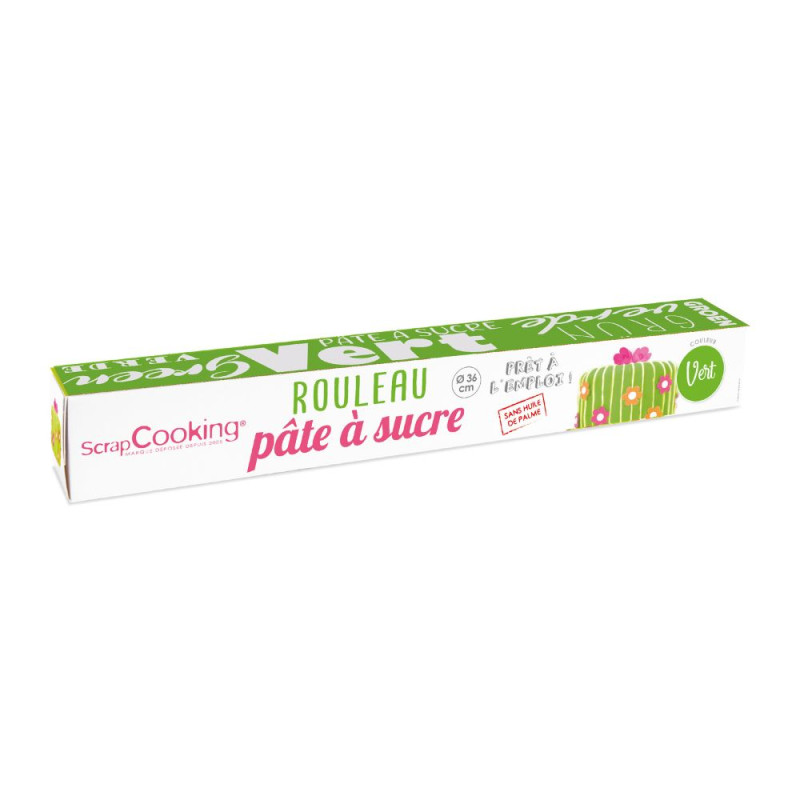 scrapcooking Pâte à sucre rouleau vert 36 cm