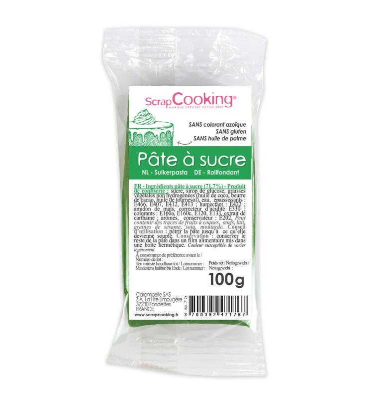 scrapcooking Pâte à sucre vert foncé 100g
