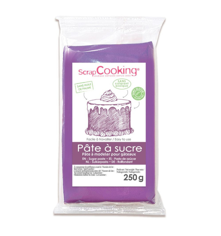 scrapcooking Pâte à sucre violette 250g