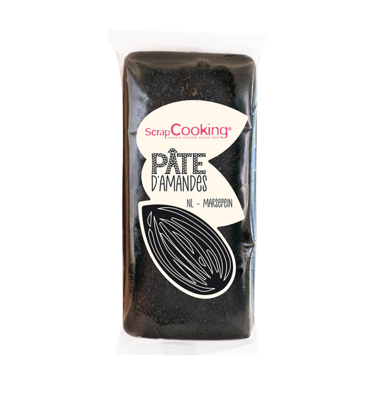 scrapcooking Pâte d'amandes noire 200 gr