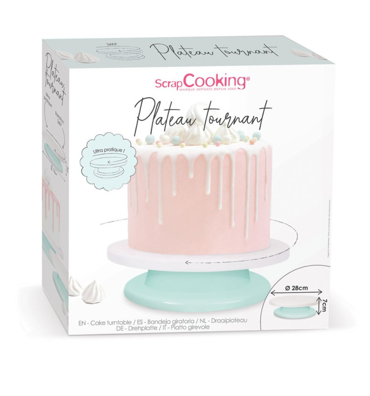 scrapcooking Plateau tournant à pâtisserie - Ø 28 cm