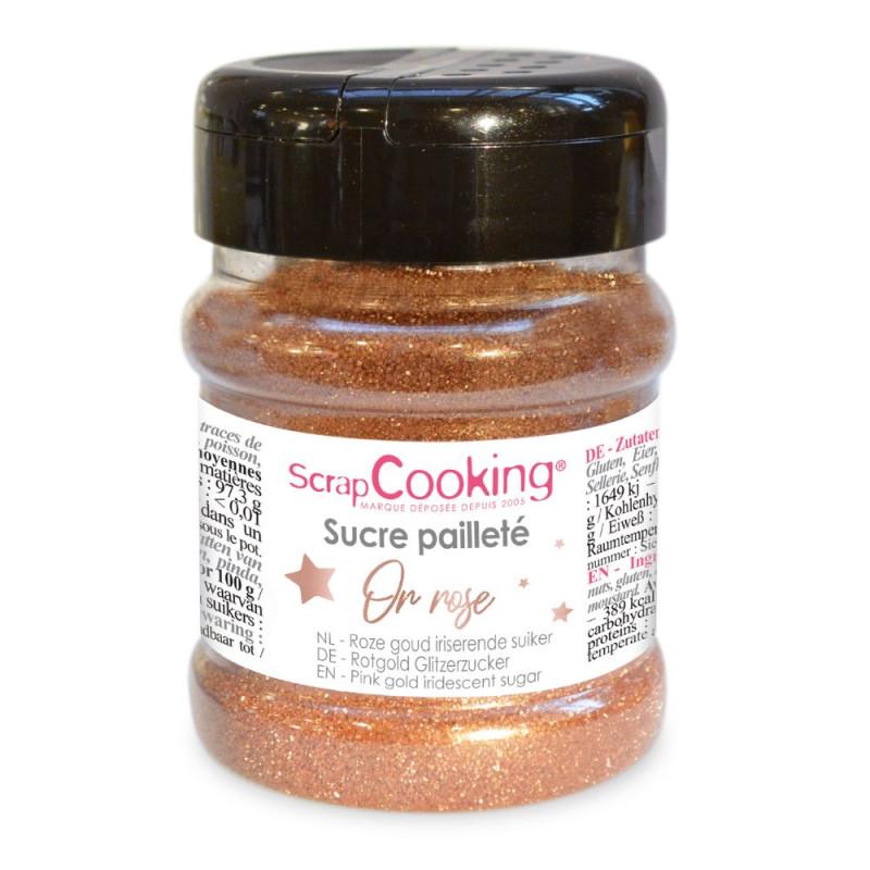 Scrapcooking Pot De Sucre Pailleté OR ROSE