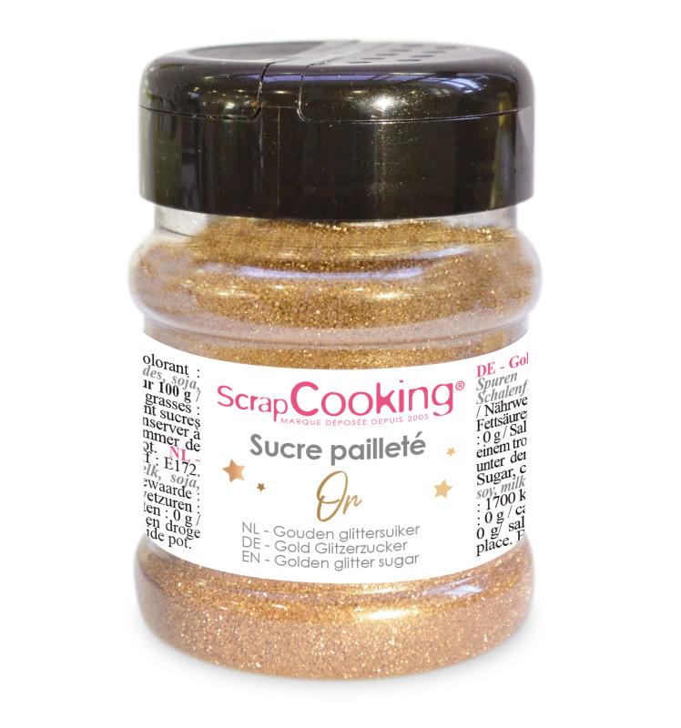 scrapcooking Pot de sucre pailleté OR