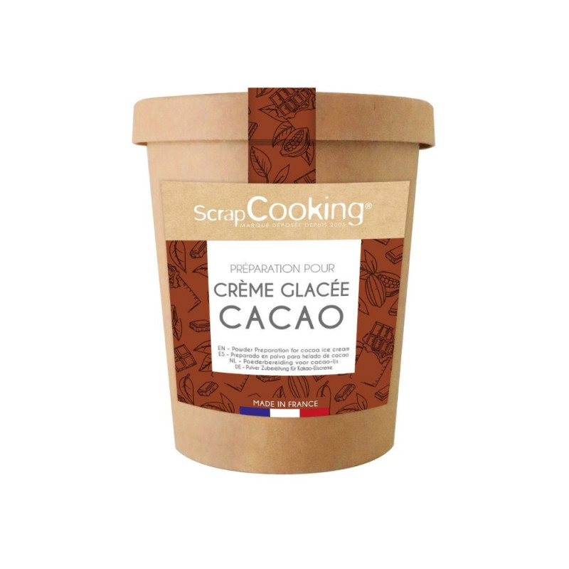 scrapcooking Pot préparation pour glace Cacao 185g