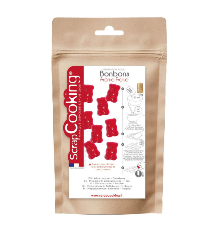 scrapcooking Préparation pour bonbons fraise 100g
