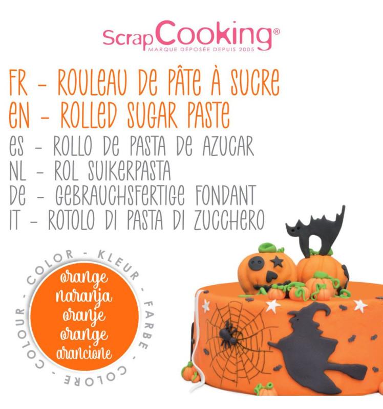 Scrapcooking Rouleau De Pâte à Sucre Orange 36 Cm