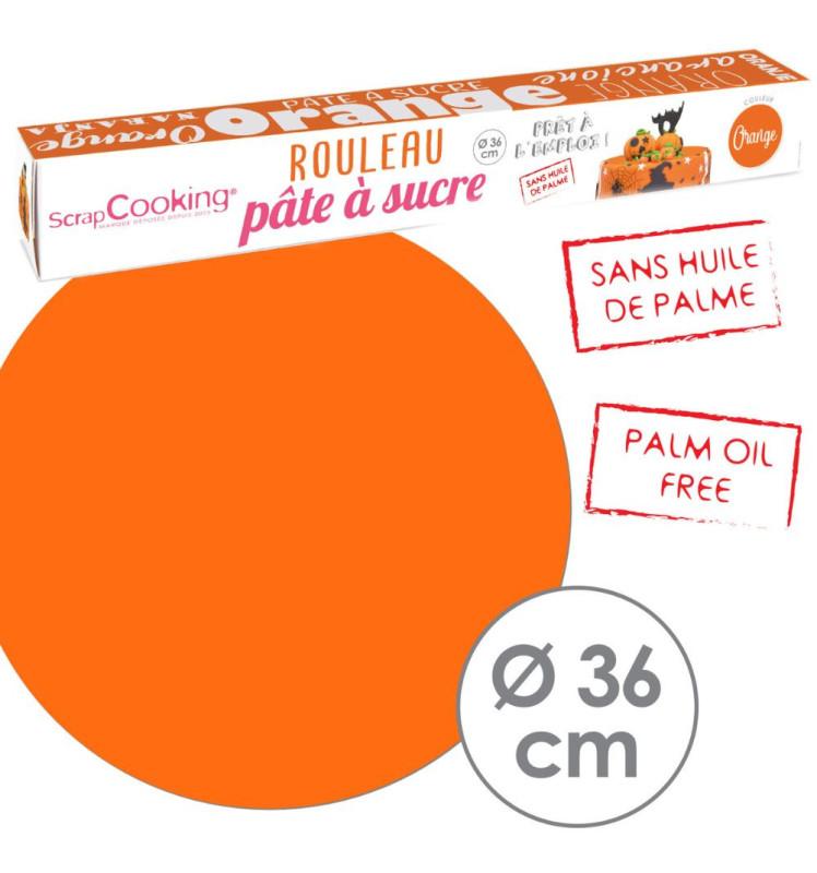 Scrapcooking Rouleau De Pâte à Sucre Orange 36 Cm