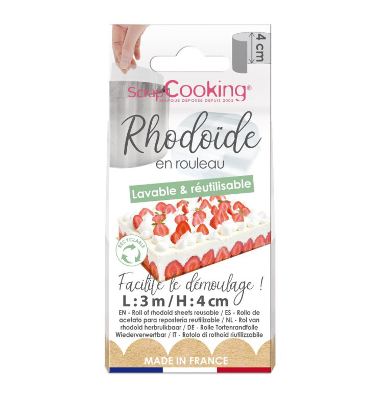 scrapcooking Ruban rhodoïde entremets 3 m x H.4 cm