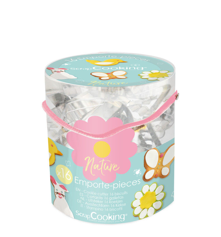 scrapcooking Seau 16 emporte-pièces acier Nature