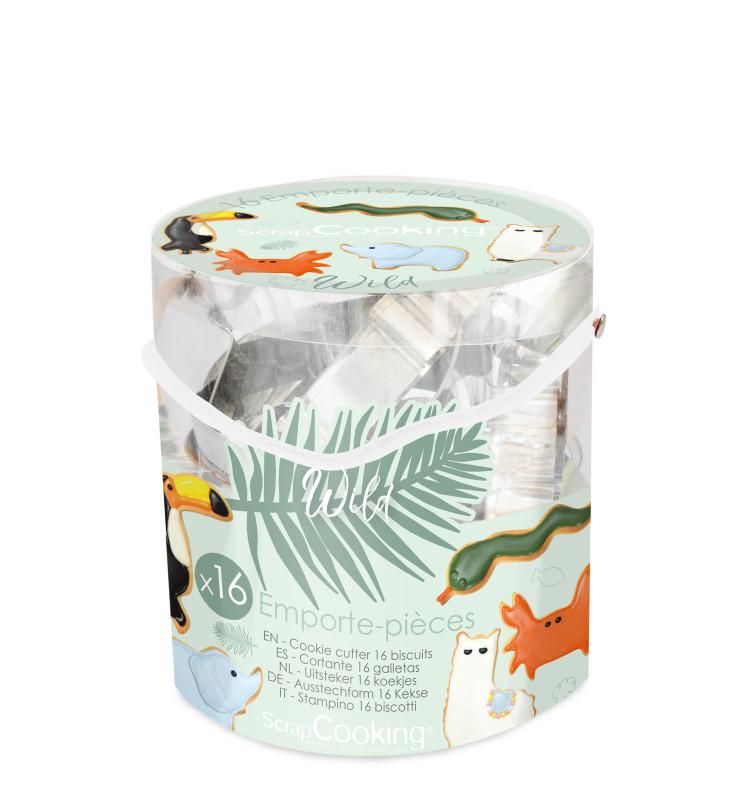 scrapcooking Seau 16 emporte-pièces acier Wild