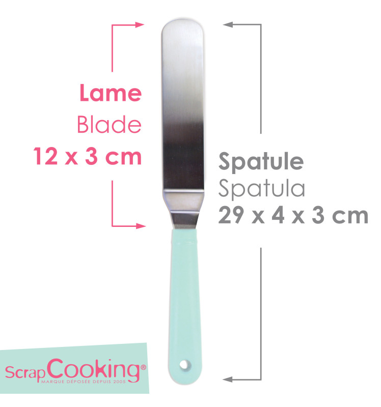 Scrapcooking Small Stainless Steel Angled Spatula