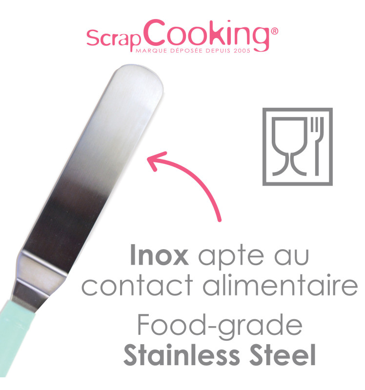 Scrapcooking Small Stainless Steel Angled Spatula
