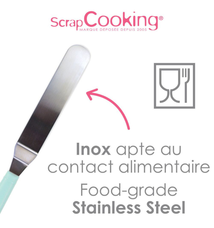 Scrapcooking Stainless Steel Angled Spatula